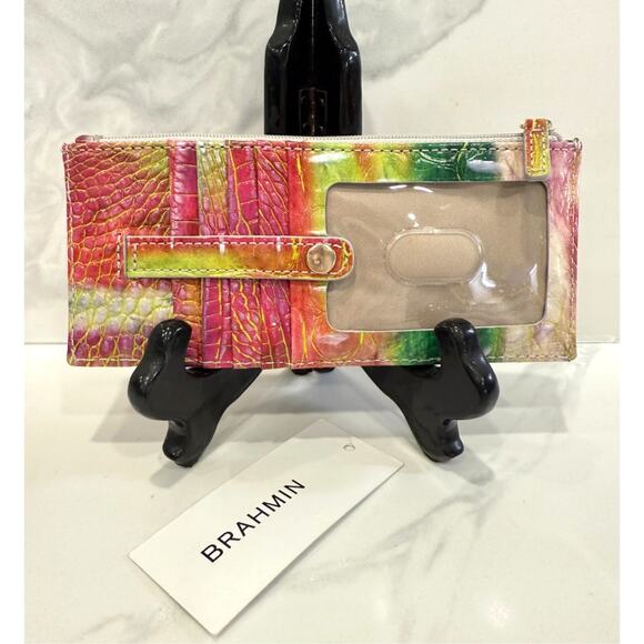 Brahmin Credit Card Slim Wallet Delight Melbourne Genuine Leather NWT - Picture 4 of 5